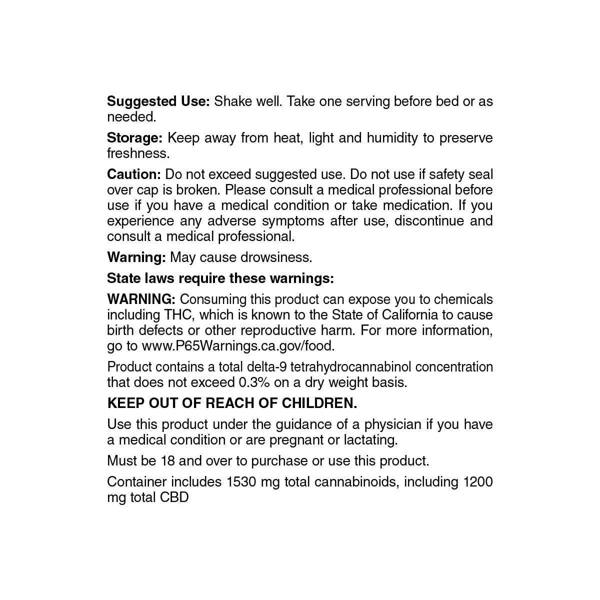 CBD масло для вечернего приема